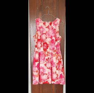 Pink, orange and cream Jessica H floral dress size 16